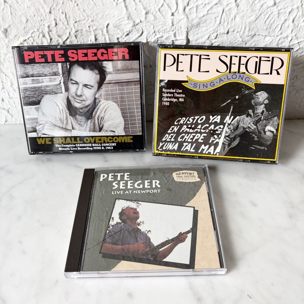 Pete Seeger 3 CD Set Live At Newport Singalong We Shall Overcome Folk Music